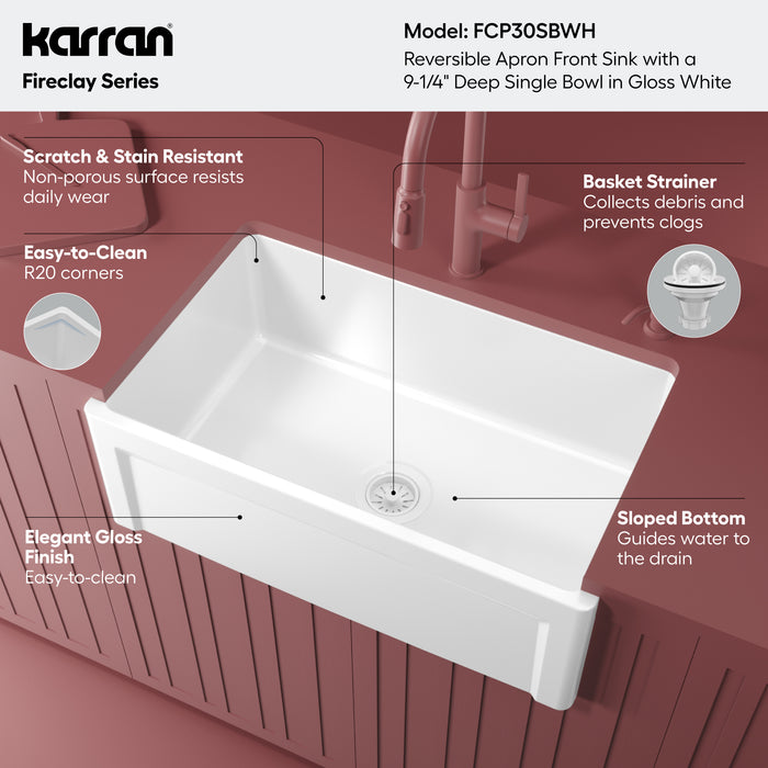 Fireclay White Kitchen Sink 3