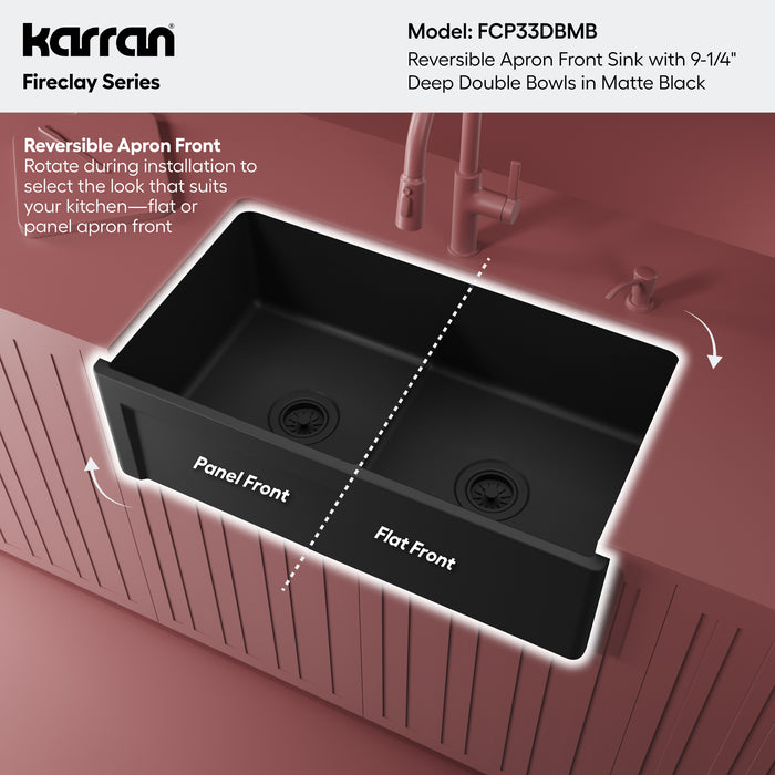 Fireclay Matte Black Kitchen Sink 4