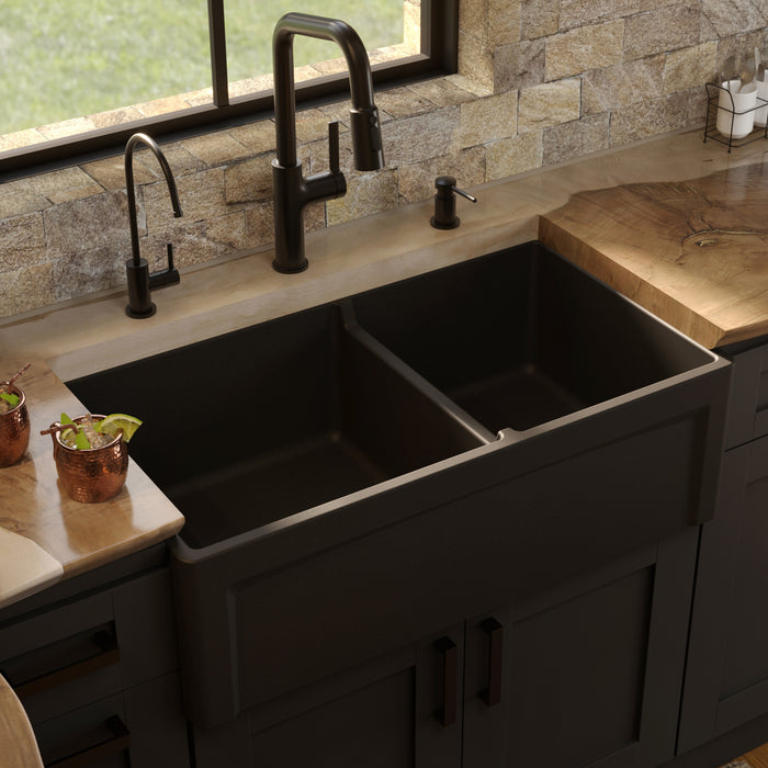 Fireclay Matte Black Kitchen Sink 8