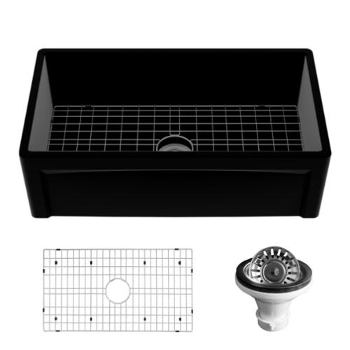 Fireclay Matte Black Kitchen Sink 1