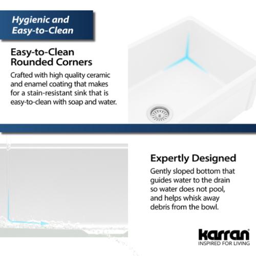 Fireclay Matte Black Kitchen Sink 7