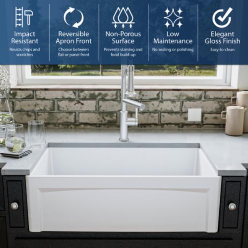 Fireclay White Kitchen Sink 3