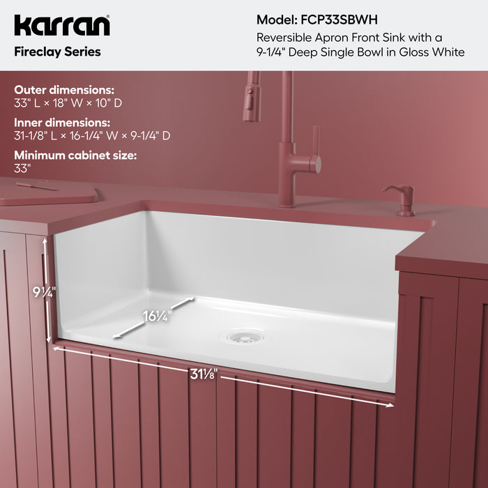 Fireclay White Kitchen Sink 3