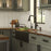 FCWSD33SBMB.PK1 Fireclay Matte Black Fireclay Farmhouse / Apron Front Workstation Kitchen Sink - 33" x 17 1/2" x 10"