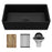 FCWSD33SBMB.PK1 Fireclay Matte Black Fireclay Farmhouse / Apron Front Workstation Kitchen Sink - 33" x 17 1/2" x 10"