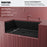 FCWSD33SBMB.PK1 Fireclay Matte Black Fireclay Farmhouse / Apron Front Workstation Kitchen Sink - 33" x 17 1/2" x 10"
