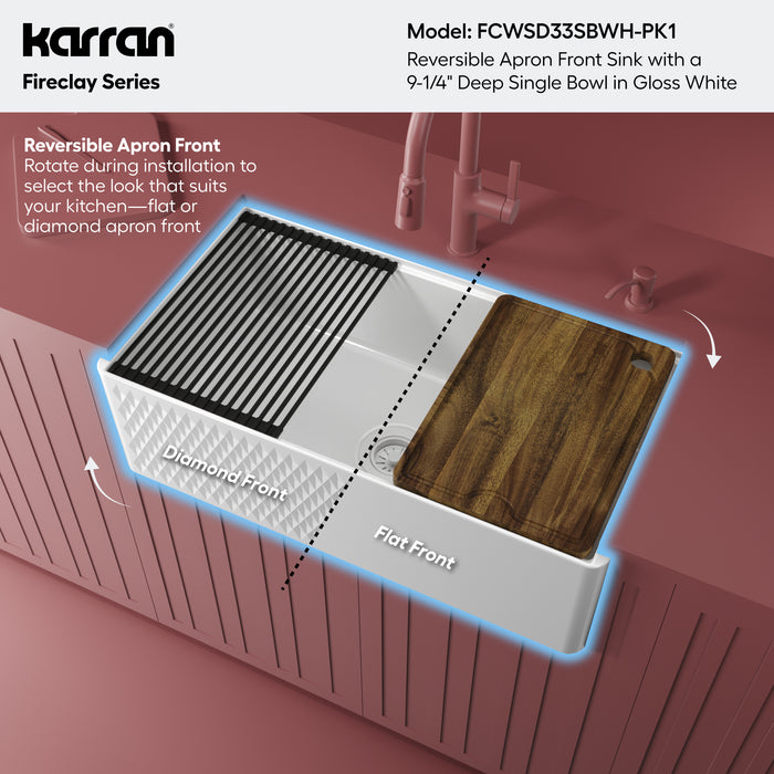 Fireclay White Kitchen Sink 4