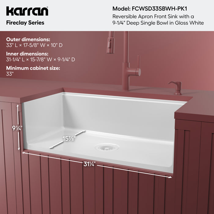Fireclay White Kitchen Sink 3