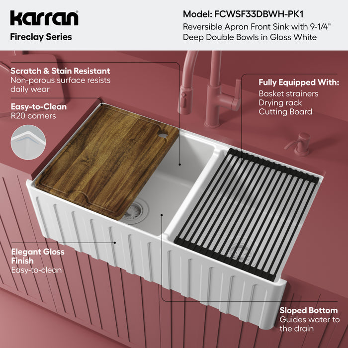 Fireclay White Kitchen Sink 6