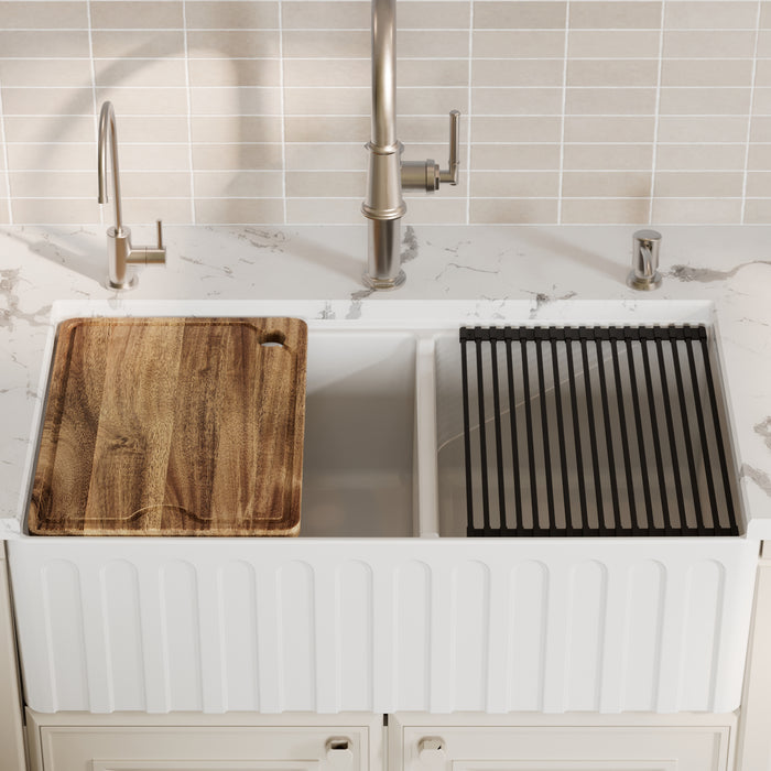Fireclay White Kitchen Sink 8