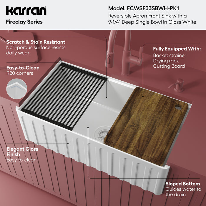 Fireclay White Kitchen Sink 6