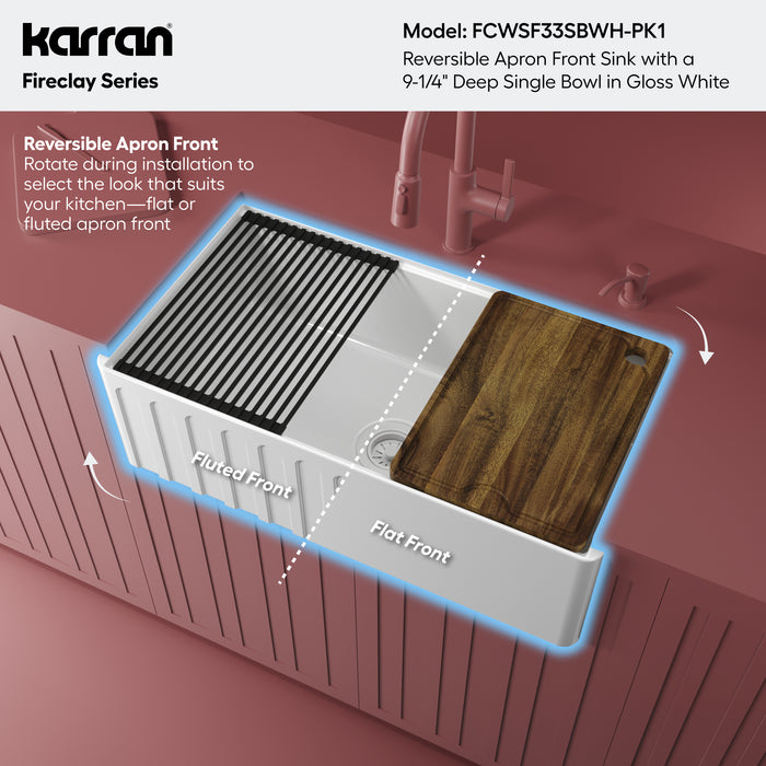 Fireclay White Kitchen Sink 4