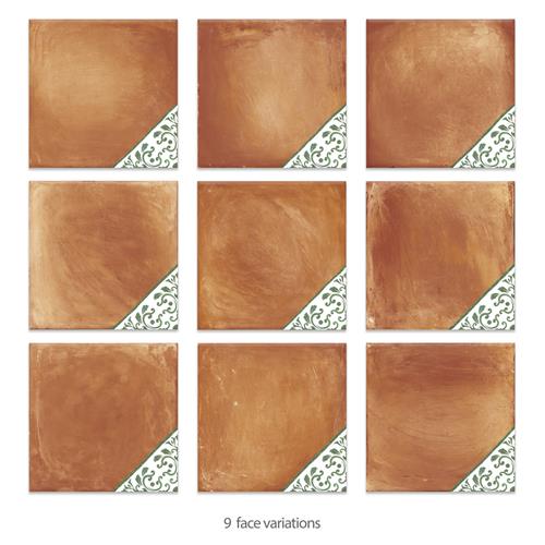 Sentier Porcelain Des Ocres Deco Green Tile Textured 2