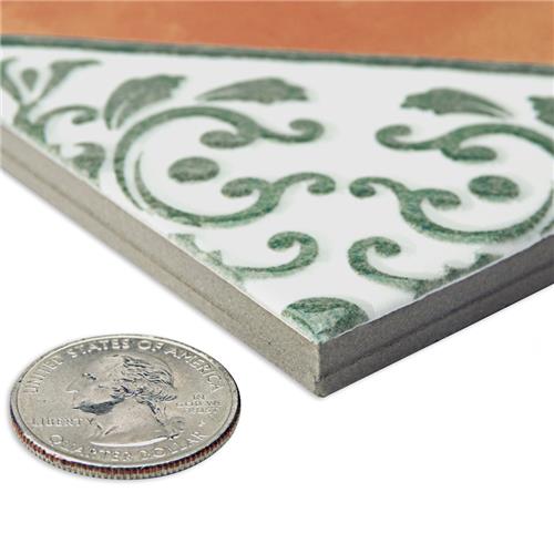 Sentier Porcelain Des Ocres Deco Green Tile Textured 5
