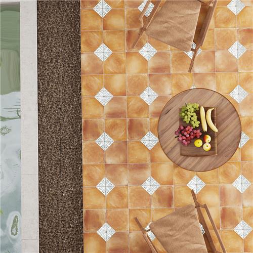 Sentier Porcelain Des Ocres Deco Green Tile Textured 6