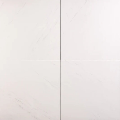 Baggialbo White Porcelain Tile - 24" x 24" Matte