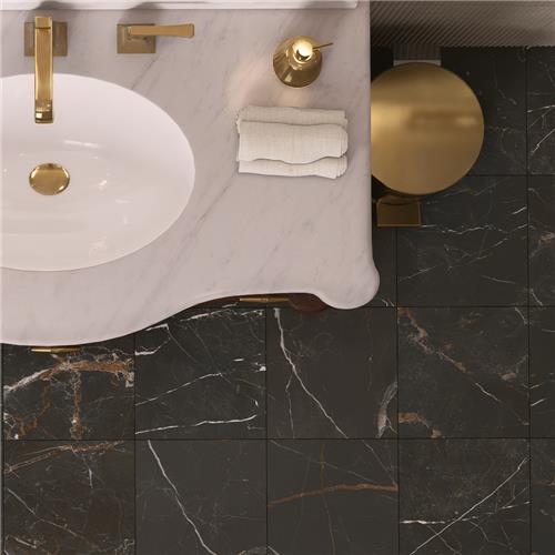 Reve Porcelain Noir Tile Matte 6
