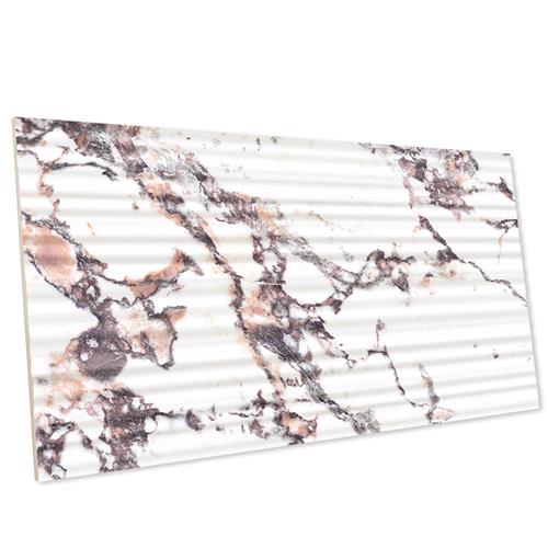 Touche Porcelain Pleated Deco Rubis Tile Satin 4