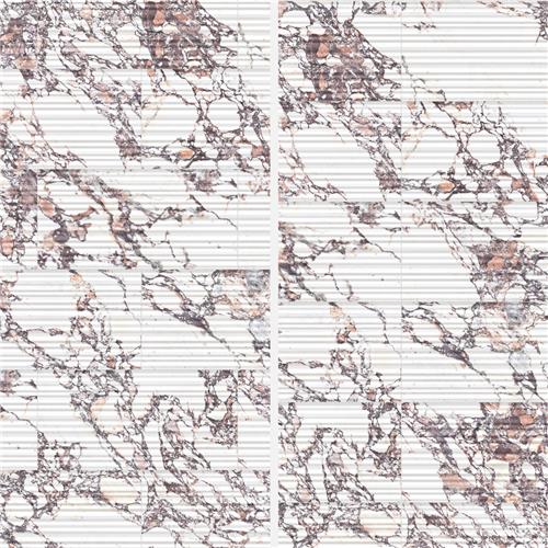 Touche Porcelain Pleated Deco Rubis Tile Satin 6