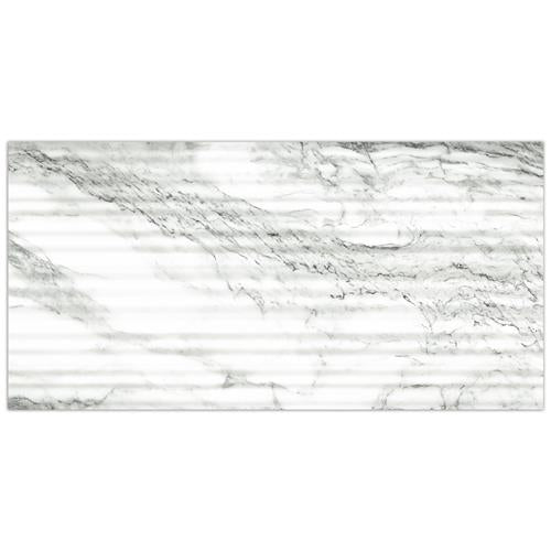 Touche Porcelain Pleated Deco Zebre Tile Satin 1