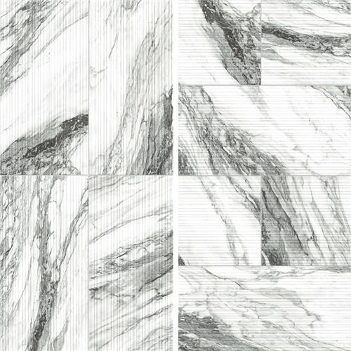 Touche Porcelain Pleated Deco Zebre Tile Satin 6