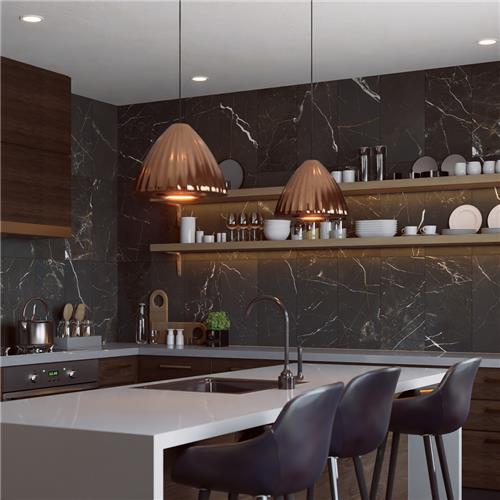 Reve Porcelain Noir Tile Matte 6