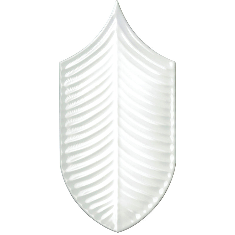 Fiji White Ceramic Mosaic - Leaf