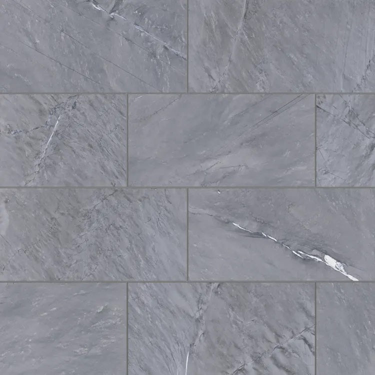 Bedrosians Prati BRG Breccia Grey Polished Porcelain Tile — Stone