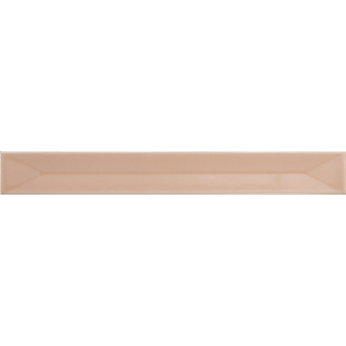 Flatiron Deco Pink Ceramic Tile - Glossy