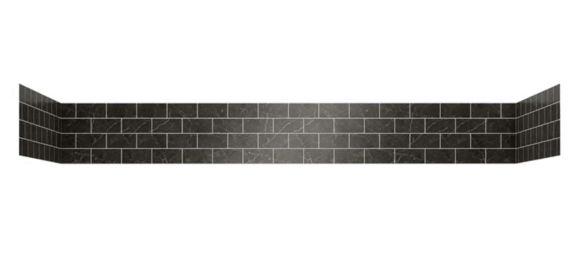 Jetcoat Flex Stone Composite Dark Polished Grey Marble Shower Wall Dark Polished Grey Marble 1