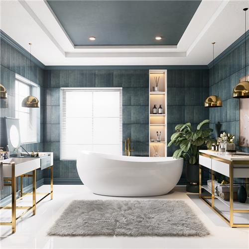 Capri Strata Porcelain Indigo Tile Glossy 3