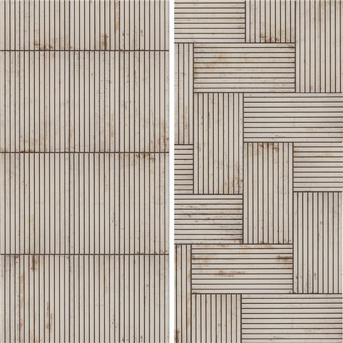 Retro Strata Porcelain Blanc Tile Matta 4