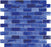 Full Sheet Sample - Aquatica Gemstone Royal Blue Staggered Glass Mosaic - 1" x 2"