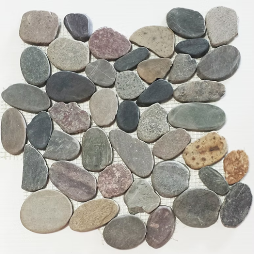 Pebble Mountain Grey Interlocking Mosaic Natural 1