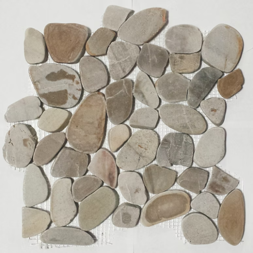 Pebble Sandy Beach Interlocking Mosaic Natural 1