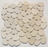 Pebble Coin Island White Interlocking Flat Mosaic Honed 1
