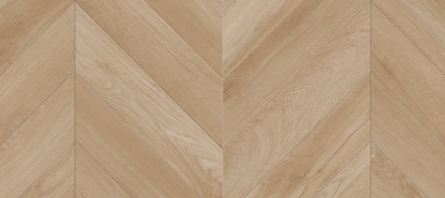 French Quarter Chevron Cafe au Lait Rigid Luxury Vinyl Plank Flooring - Matte