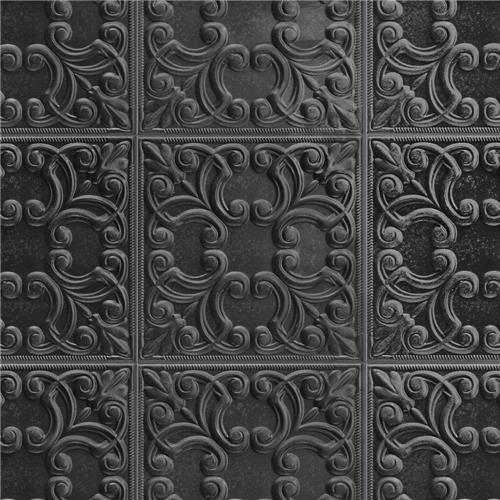 Victorian Porcelain Tin Black Tile Glossy 1