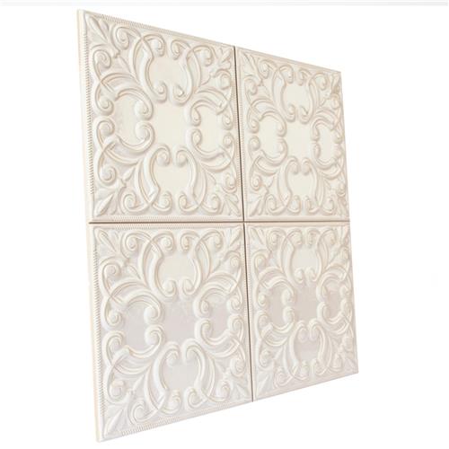 Victorian Porcelain Tin Pearl Tile Glossy 2