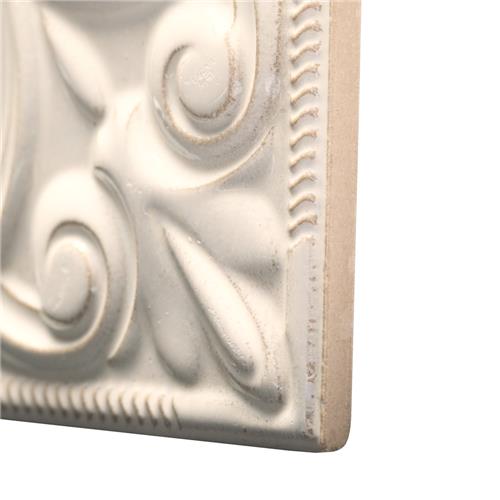 Victorian Porcelain Tin Pearl Tile Glossy 3