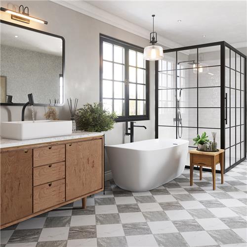 Marbilia Porcelain Chess Bardiglio Tile Matte 6