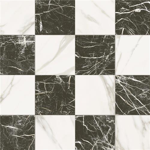 Marbilia Porcelain Chess Marquina Gold Tile Matte 2