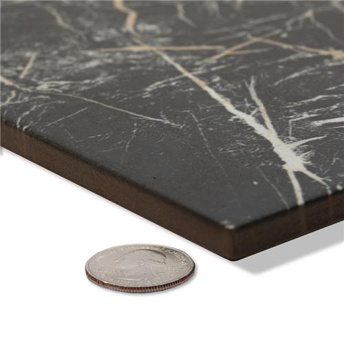 Marbilia Porcelain Chess Marquina Gold Tile Matte 4