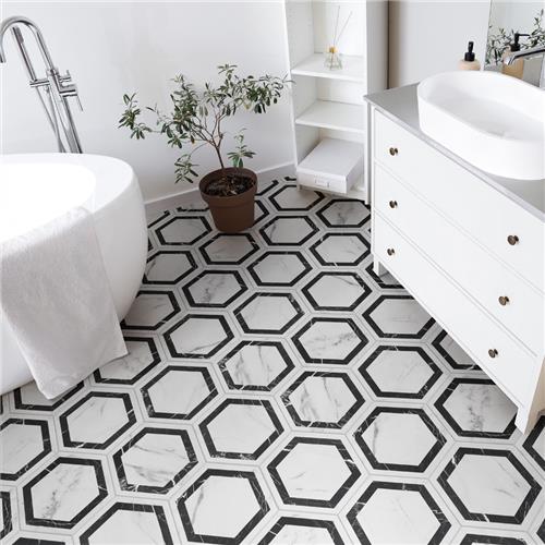 Marbilia Porcelain Venato?Black Geo with Biotech Tile Matte 4