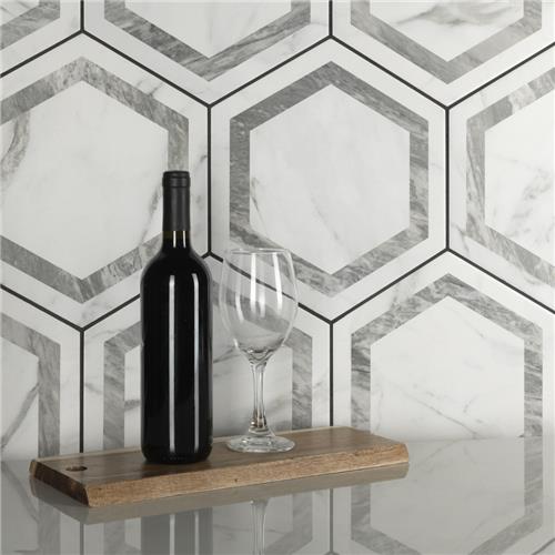 Marbilia Porcelain Venato Grey Geo?with Biotech Tile Matte 5