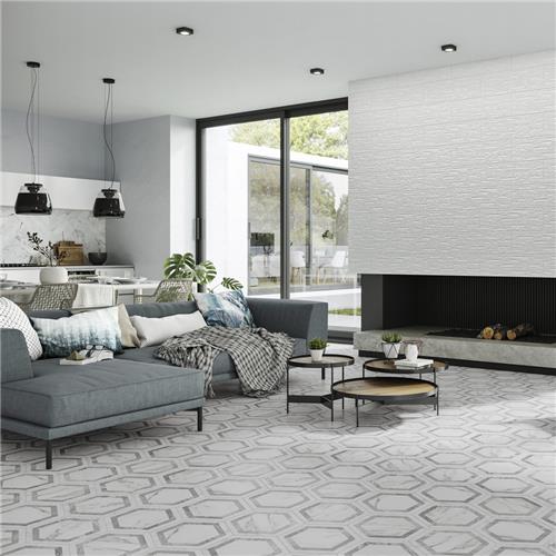 Marbilia Porcelain Venato Grey Geo?with Biotech Tile Matte 6
