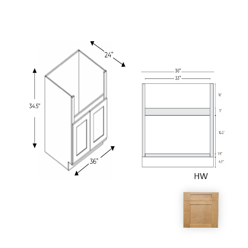 Framed Shaker Deluxe Wood Honey Wheat Base Cabinet Natural clear coat 1