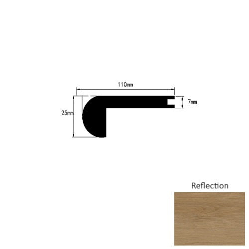 Genesis Silhouette Reflection Luxury Vinyl Moulding / Trim - 94" Flush Stair Nose