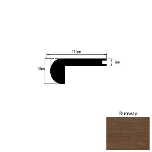 Genesis Silhouette Runway Luxury Vinyl Moulding / Trim - 94" Flush Stair Nose