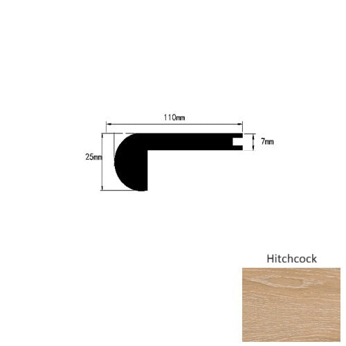 Genesis Silhouette Hitchcock Luxury Vinyl Moulding / Trim - 94" Flush Stair Nose